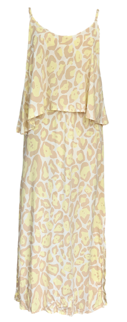 Adriana Layer Dress - Yellow Leopard